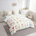 thumbnail image 3 of jejeloiu Kawaii Bowknot Ribbon 7-Piece Bedding Comforter Set,Colorful Cute Bow King Bedding Sets For Girls Teens Reversible, 3 of 8