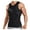 Black, variant on Men's Double Belt Vest Body Shaper Reinforced Sweat-Inducing Rubber Corset Waist Sports Waist and Abdomen Belt