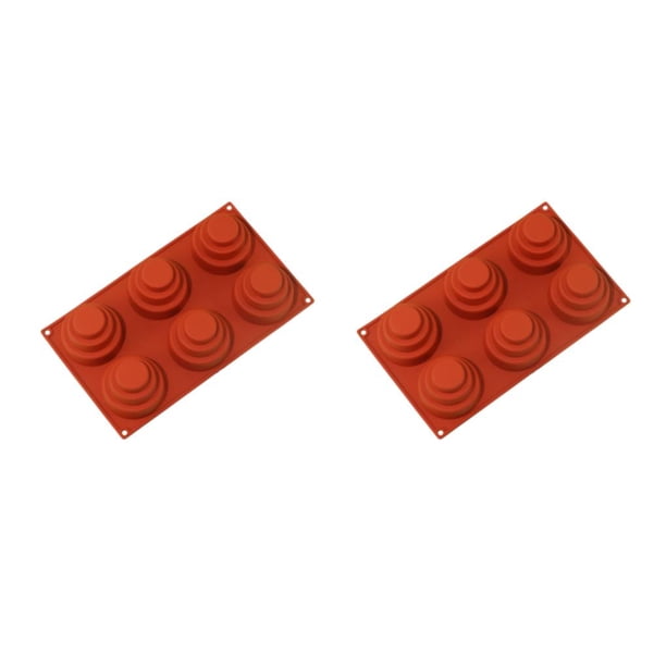 Injueey Molde de pastel resistente a altas temperaturas para hornear como Pro, molde para cupcakes de varios niveles, molde de pastel de café 2Conjunto