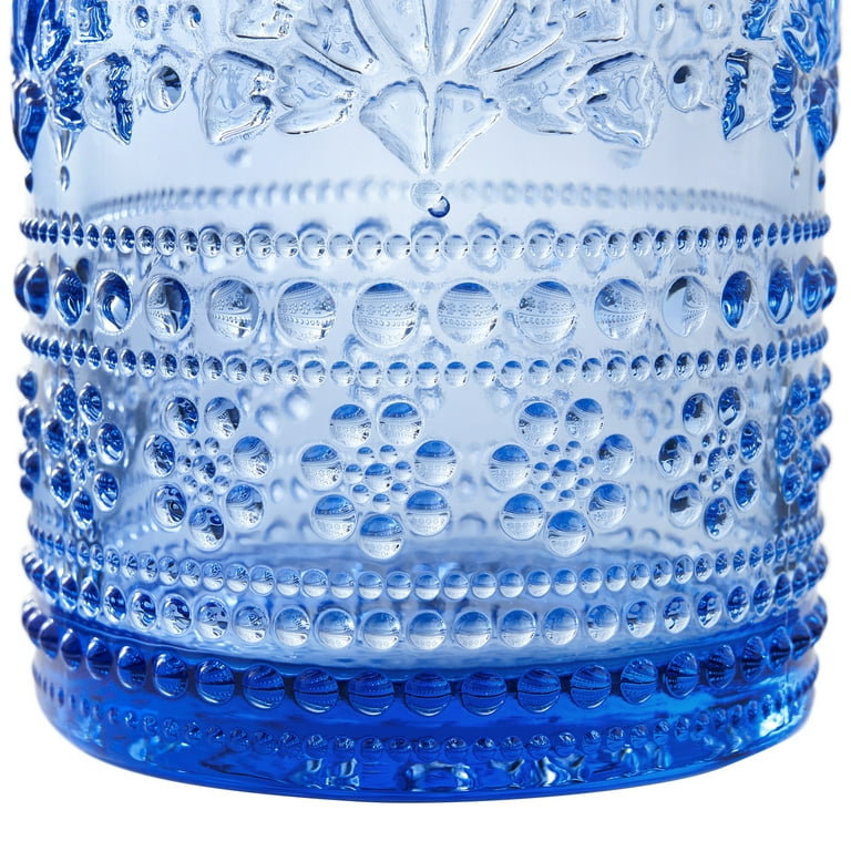 The Pioneer Woman Channing 11 oz Blue Glass Tumblers, Set of 4 photo 5