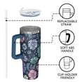 thumbnail image 4 of OBREWU Pioneer Flower Tumbler with Handle and Lid,Pioneer Flower 40oz Double Wall Vacuum Insulated Tumbler,Cups Gift for Women and Men, 4 of 7