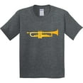 thumbnail image 3 of Inktastic Trumpet Gold Brass Music Instrument Youth T-Shirt, 3 of 5