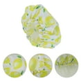 thumbnail image 3 of Unique Bargains 1 Pc Durable Shower Cap for Business Travel Yellow White Waterproof Polyester PEVA, 3 of 6