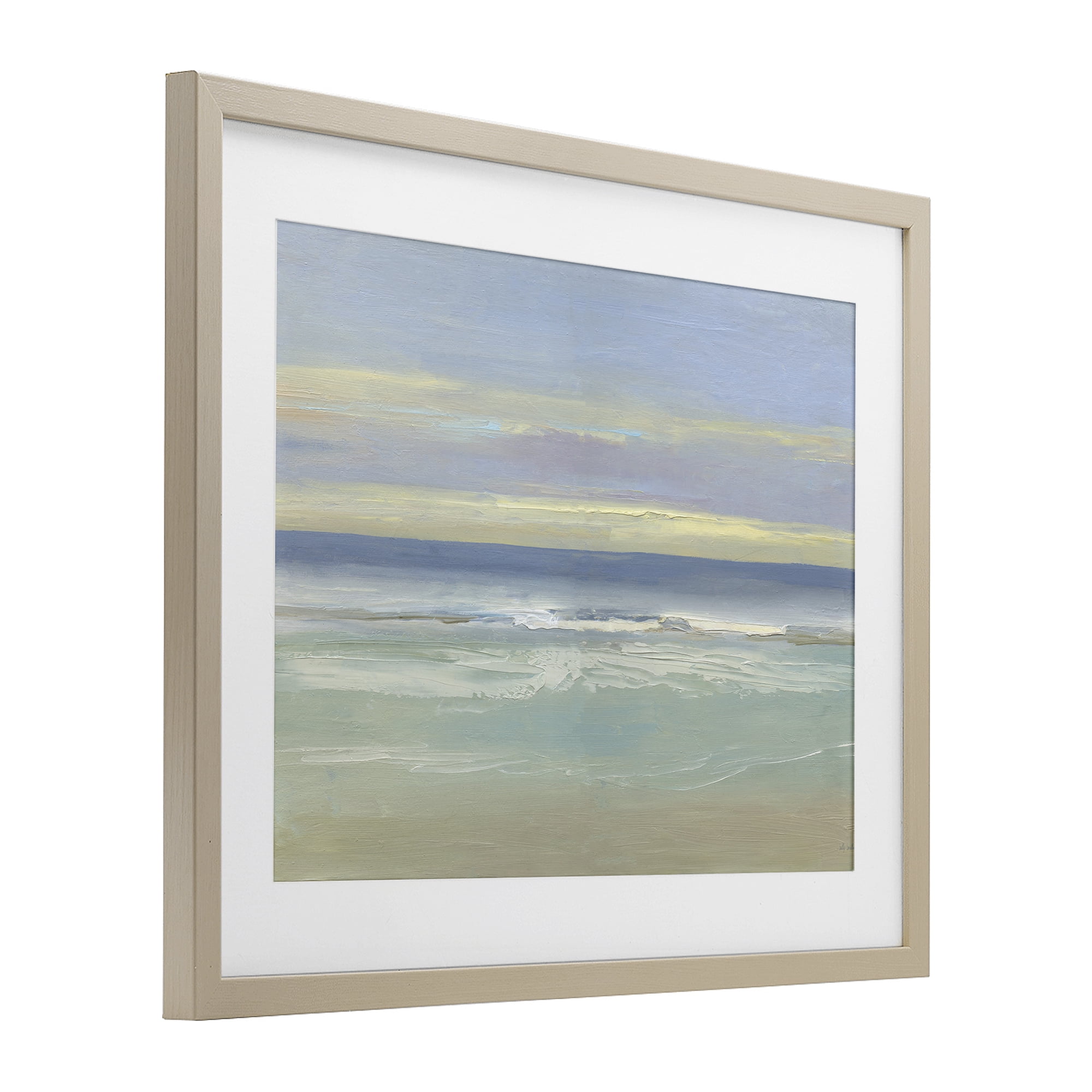 Stupell Industries Tranquil Coastal Morning Waves Birch Framed Print Under Glass, design by Sally Swatland