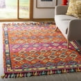 thumbnail image 2 of SAFAVIEH Aspen Jake Southwestern Wool Area Rug, Orange/Fuchsia, 3' x 3' Square, 2 of 5