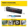 thumbnail image 6 of Digital Torque Wrench Kit 3/8in Bidirectional Ratchet Head Professional Adjustable Bicycle Repair Hand Tools 6.8-135 N-m ,Precision & Robust, 6 of 6