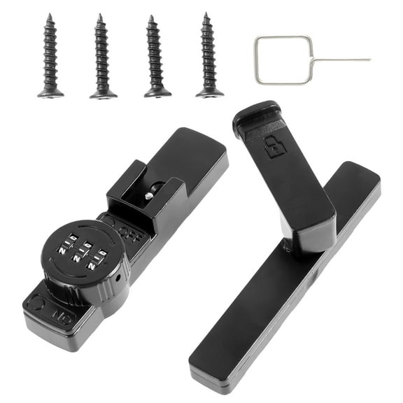 Adjustable Door Latch Combination 90/180 Degree Lock Zinc Alloy Security Latch with 3-digit Code for Gates Barns