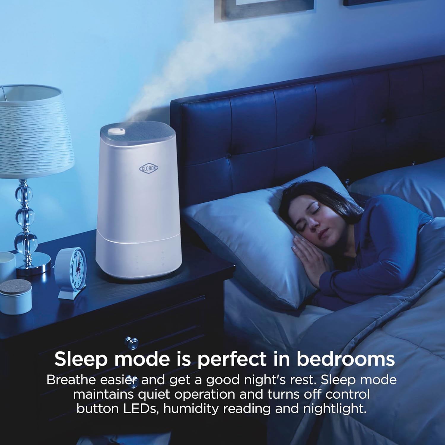 Humidifier for Bedroom with LED Light, 4L , Quiet Cool Mist for to 475 Sq Ft