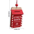 thumbnail image 3 of Wooden Letters to Santa Mailbox Christmas Ornament, Red Holiday Tree Hanging Decor with Bead, Rustic Farmhouse Xmas Party Decoration Gift, 3.62 Inch, 3 of 7