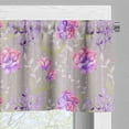 thumbnail image 5 of Ambesonne Floral Valance & Curtain, Repeating Art Roses Branches, 55"x30", Lilac Rose and Off White, 5 of 7