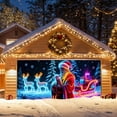 thumbnail image 4 of uhnmki Neon Style Garage Door Cover Festive Holiday for Outdoor Indoor Use Weather Polyester Fabric with Reinforced Stitching Easy Installation and Storage, 4 of 5