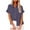 Purple, variant on Ussuma Solid Color Cotton and Linen Short Sleeve Summer Tops Collared with Button Summer Fashion Women's Blouses Simple and Comfortable Breathable Club, Date Night & Vacation XXXL Red