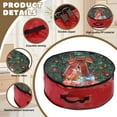 thumbnail image 3 of ACDANC 2Pcs Wreath Storage,Double Zipper Wreath Storage Container,Foldable Storage Case Christmas Storage,24x24x7.9",Red, 3 of 7
