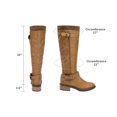 thumbnail image 3 of Botas DREAM PAIRS Altas hasta la Rodilla con Pantorrilla Ancha y Tacón Bajo Camel, 3 of 5