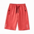 thumbnail image 4 of NIEWTR Boys Mesh Athletic Shorts Quick Dry Basketball Soccer Running Shorts Kids Sports Gym Activewear Elastic Waist 4-12 Years(Watermelon Red,8-9 Years), 4 of 4
