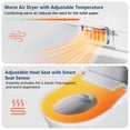 thumbnail image 2 of Asiento de inodoro bidé electrónico alargado - Inteligente y calefaccionado - Agua tibia continua, secador de aire cálido, desodorizador, boquilla autolimpiante ajustable, 2 of 8