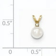 thumbnail image 2 of Beautiful 14k 5-6mm Round White Saltwater Akoya Cultured Pearl Diamond Pendant, 2 of 2