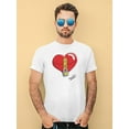 thumbnail image 2 of Locked Heart T-Shirt Men -Engin Selcuk Designs, Male XX-Large, 2 of 4