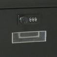 thumbnail image 3 of bedienty Large Wall Mount Mailbox W/Code Lock Capacity Postbox Large Black Iron Rainproof Black 26x9x31cm, 3 of 6