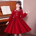 thumbnail image 1 of Robe Princesse Fille Automne Bébé Enfant Robe de Bal Manches Longues Robes Mariage Anniversaire Robe de Fête Vestidos Ado Enfants Vêtements, 1 of 7
