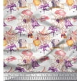 thumbnail image 1 of Soimoi Polyester Crepe Fabric Bat,Witch Hat & Magic Potion Halloween Fabric Prints by Yard 52 Inch Wide, 1 of 1