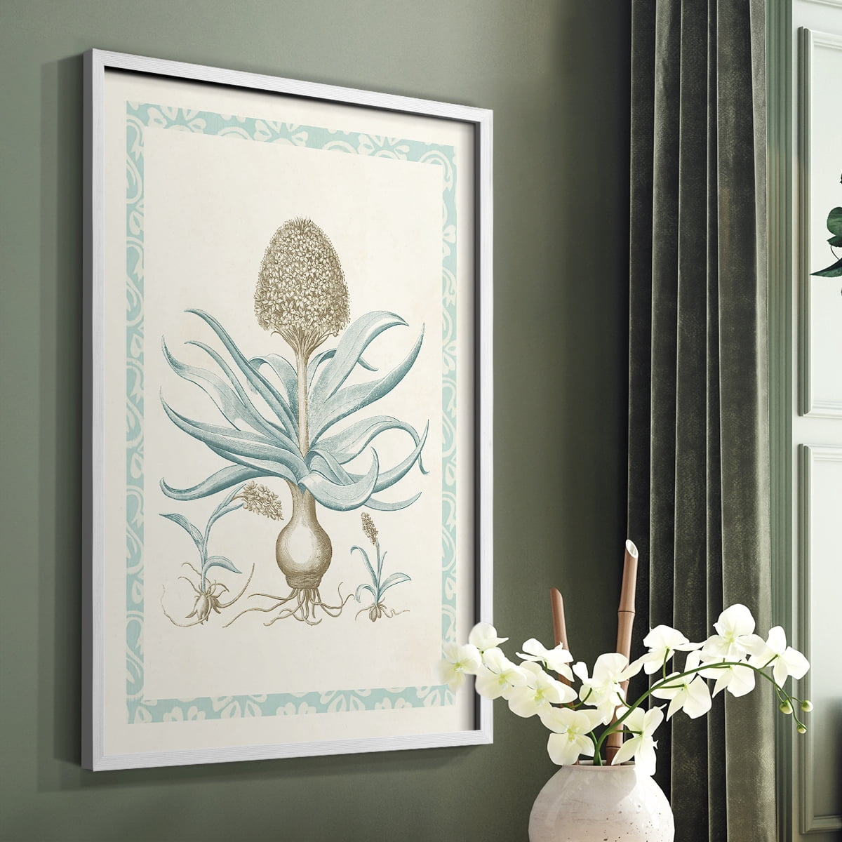 Willow Blue Besler IV Framed Print - Solid Wood in Single Picture Frame Solid Wood 2 Framed Print