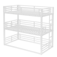 thumbnail image 6 of Tcbosik Twin XL/Twin XL/Twin XL Metal Triple Bunk Bed with Side Ladder and Safety Guardrail for Bedroom, Space Saving, White, 6 of 9
