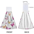 thumbnail image 4 of SKYSONIC 2 PCS Absorbent Hand Towels, Spring Butterfly and Flowers Bathroom Hand Towels with Hanging Loop, Hanging Kitchen Hand Towels, Quick Dry Microfiber Hand Towels Hand Bath Towel, 12"x17", 4 of 6