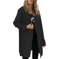 thumbnail image 2 of ClodeEU Women's Open Top,Solid Color Zipper Long Sleeved ,Length Hooded Sweatshirt Jacket Tops Black,Womens Plus L, 2 of 9