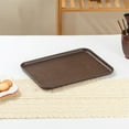 thumbnail image 5 of Luoshdecor Plastic Serving Tray,Wood Texture Food Trays Rectangle Platter for Bathroom, Dinner, Tea, Coffee, 5 of 6