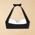 thumbnail image 6 of NordicNest Women Swim Tops, Women Halter Bikini Top Only Retro Swimsuit Top Push Up Bathing Suit Top No Bottom Black M, 6 of 7