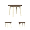 thumbnail image 3 of Bowery Hill Modern 40" Round Drop Leaf Dining Table in Brown, 3 of 7