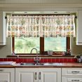 thumbnail image 3 of Yayeee Kitchen Curtains Tier Set of 2 Light Filtering 57"x24" Over Sink Window Panels, Beige Wildflowers, 3 of 7