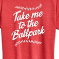 thumbnail image 3 of Instant Message - Take Me to the Ballpark - Women's Short Sleeve Graphic T-Shirt, 3 of 6