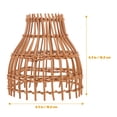 thumbnail image 2 of HEALEEP Simulated Rattan Lampshade 1Set Light Brown Rustic Style Homeowners Decoration, 2 of 7