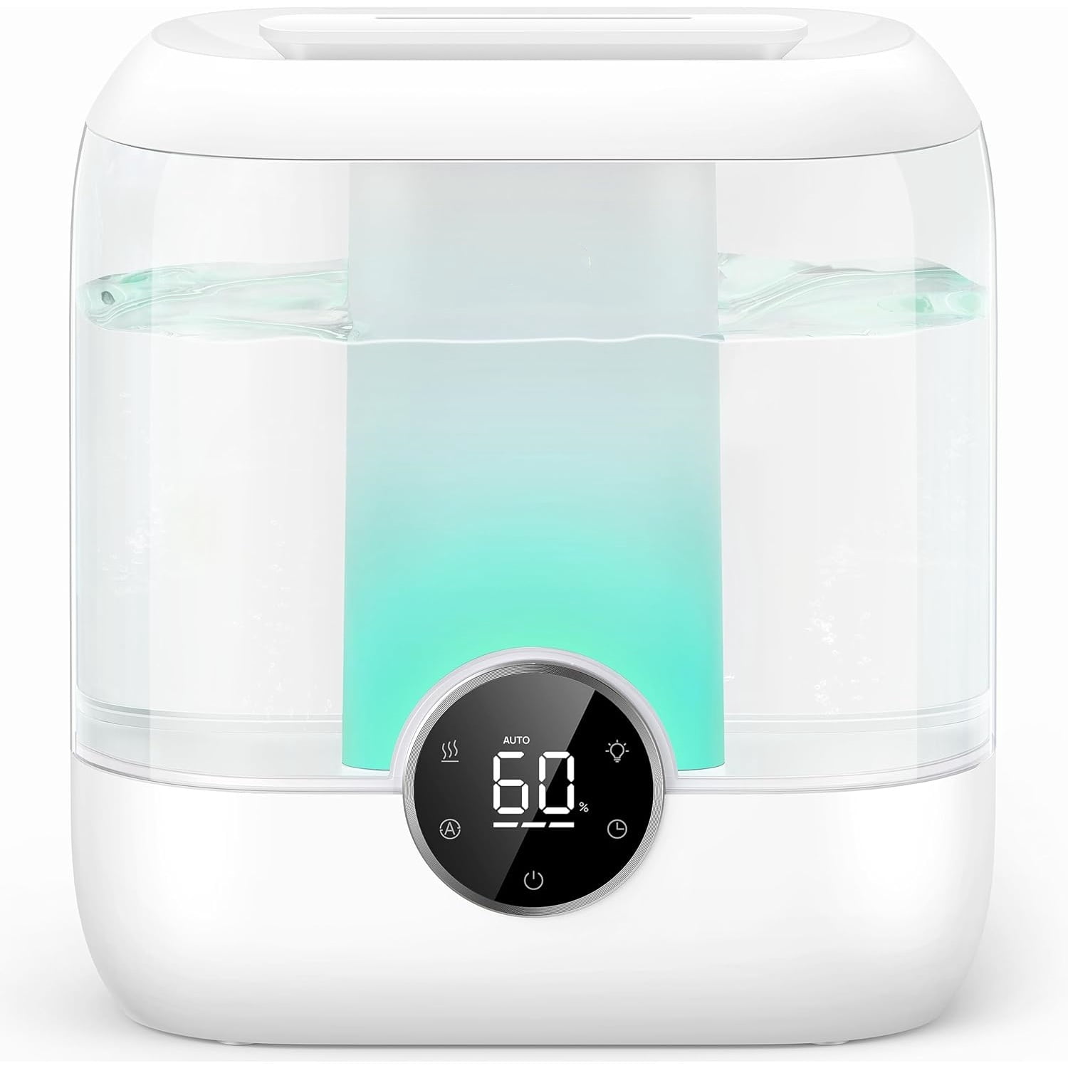 Humidifiers for Bedroom, 6L Easy to Fill & Clean, 60H Runtime for Large room, 28 dB Quiet Cool Mist Air Humidifier for Plant, Baby Nursery, Home, Indoor, Night Light, Precise Humidity Control