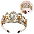 thumbnail image 4 of Tiaras de princesa Yotijar Accesorios para el cabello Tiara de cristal oro, 4 of 7