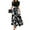 Black #7, variant on Maxi Dresss for Women Tiered Ruffle Short Sleeve Boho Maxi Dress Comfy Tie Belt Summer Vacation Dress Casual Patchwork Floral Dresss Women Midi Length, Brown 2XL