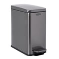thumbnail image 1 of Bidón de basura Rubbermaid Slim Step-On de acero inoxidable, 10 litros, 1 of 7