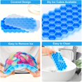 thumbnail image 3 of LQQBOX Ice Cube Tray, 2 PCS Silicone Flexible Ice Cube Tray,Easy Releases Reusable Ice Cube, 37 Ice Cubes, Great for Chilling Drinks, Cocktail Bars or Iced Coffee Cups（Blue）, 3 of 7