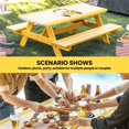 thumbnail image 6 of Yellow Truck Table Cloths for 4 Foot Rectangle Tables, Spring Bees Daisy Car Star Buffalo Plaid Lines Patio Waterproof Elastic Fitted Tablecloths, Washable Rectangular Table Cover for Camping, 6 of 8