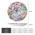 thumbnail image 2 of Zufioo Colorful Watercolor Dots Print Bone China Decorative Plate, Ceramic Dinner Plate with Stand Ceramic Decoration Homewares-10in, 2 of 6