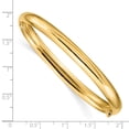 thumbnail image 3 of 14k Yellow Gold 6.35mm Oversize Hinged Bangle Bracelet, 3 of 8