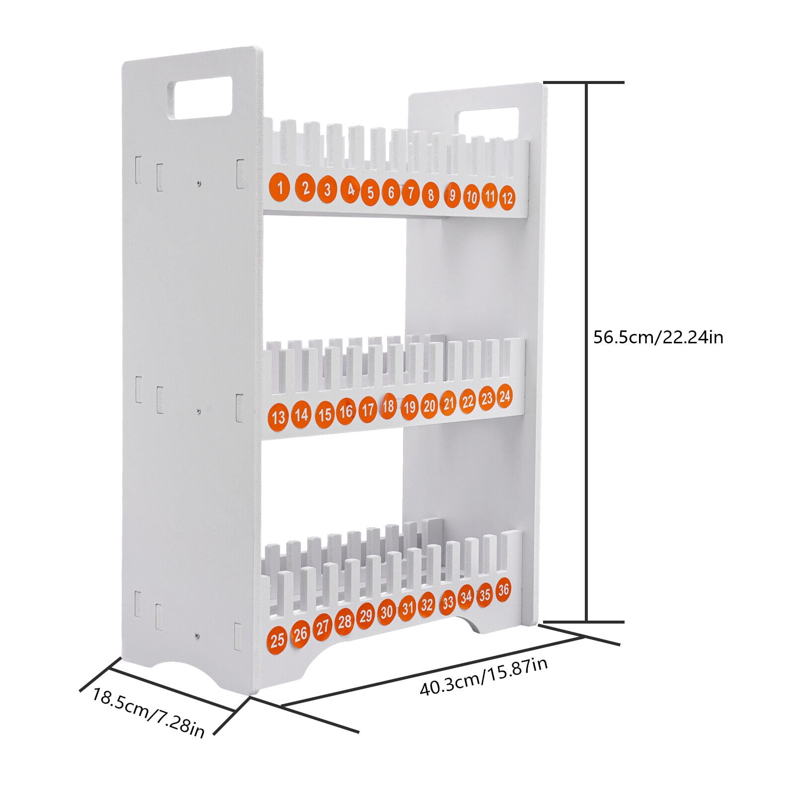 3-Tier 36 Slots Multiple Cell Phone Stand Rack, PVC Mobile Phone Holder, White Cell Phone Storage Organizer(36 Slots)