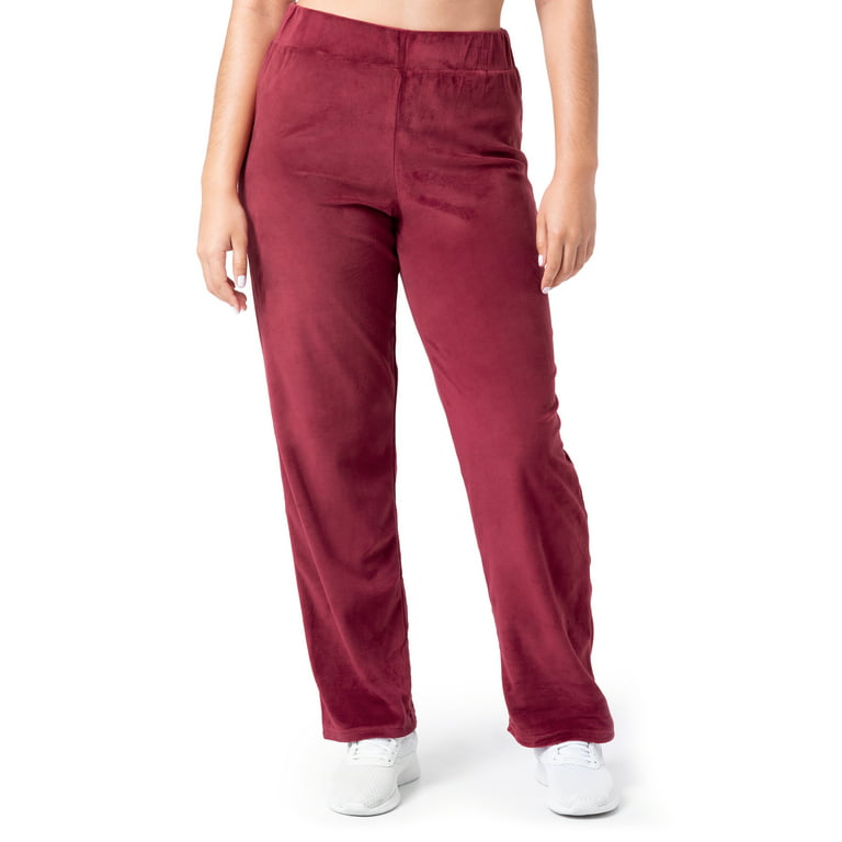Athletic Works Women's Active Velour Zip-Up Track Jacket and Pants, 2-Piece  Set 