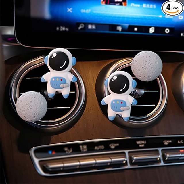 Bonitos clips de ventilación para coche, accesorios para el interior del coche, decoración de ventilación de aire para coche de astronauta, aromaterapia para oficina en casa, regalos de decoración de JAMW Sencillez