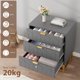 thumbnail image 4 of Gris moderno 3-cajón cómoda de anchura chest con gold metal legs y handles wood almacenamiento organizer para dormitorio sala de estar hallway, 4 of 7