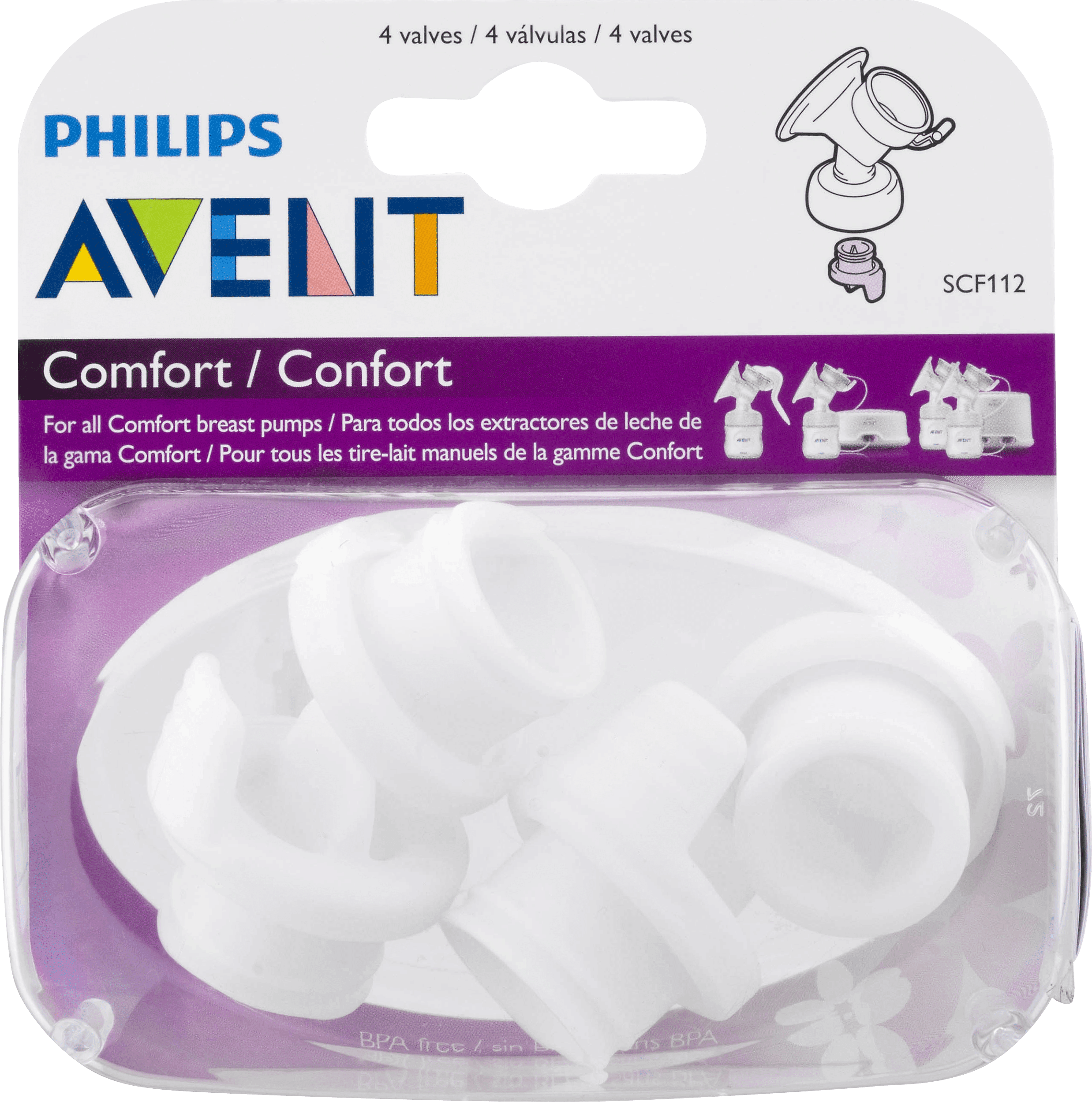 Philips Avent Comfort Breast Pump Valves 4 Ct Walmart Com