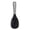 Black, variant on 9.2*2.7" Stainless Steel Silicone Rice Spoon, Non-Stick Rice Paddle with Hanging Hole, Heat-Resistant Rice Scoop for Mashed Potatoes, Nonstick Cooker Utensil, Kitchen Essential (Black)