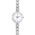 thumbnail image 1 of Reloj de mujer Elegante reloj de pulsera analógico de cuarzo Reloj de mujer pequeño y sencillo para negocios informal con pulsera de metal plateada, 1 of 4